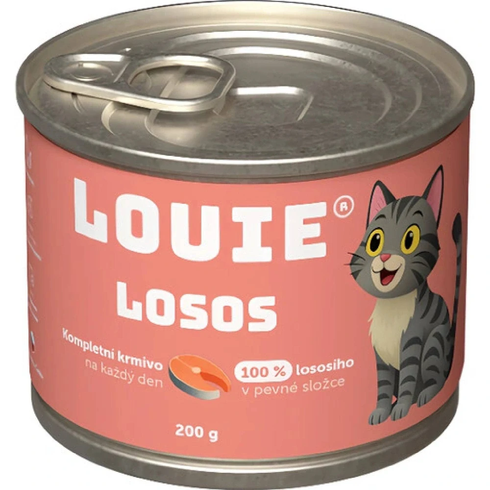 konzerva pro kočky lososová bez obilnin Louie mousse