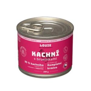 Louie konzerva kachní s brusinkami pro psy bez obilnin
