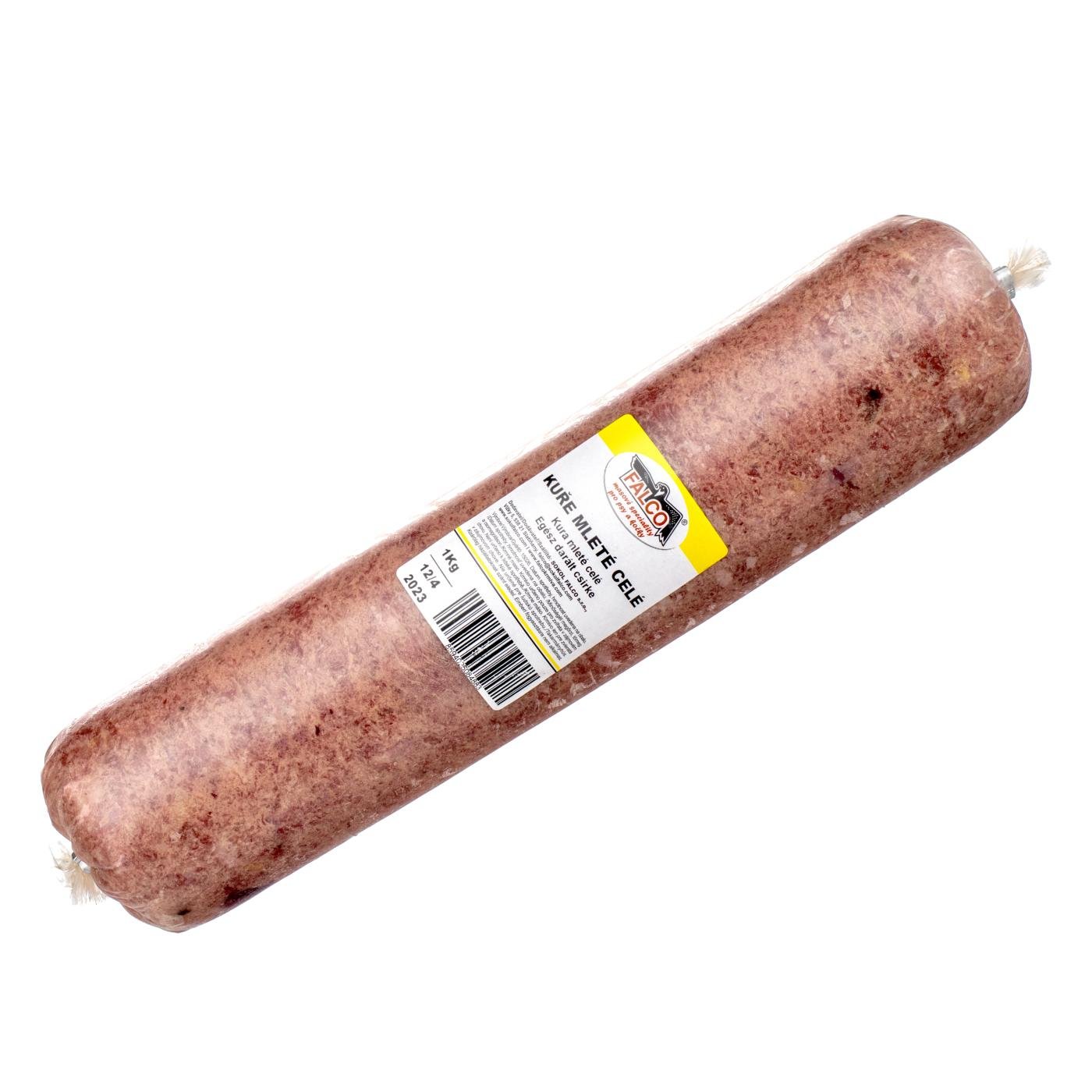 kuře celé mleté mražené pro psy základ BARF