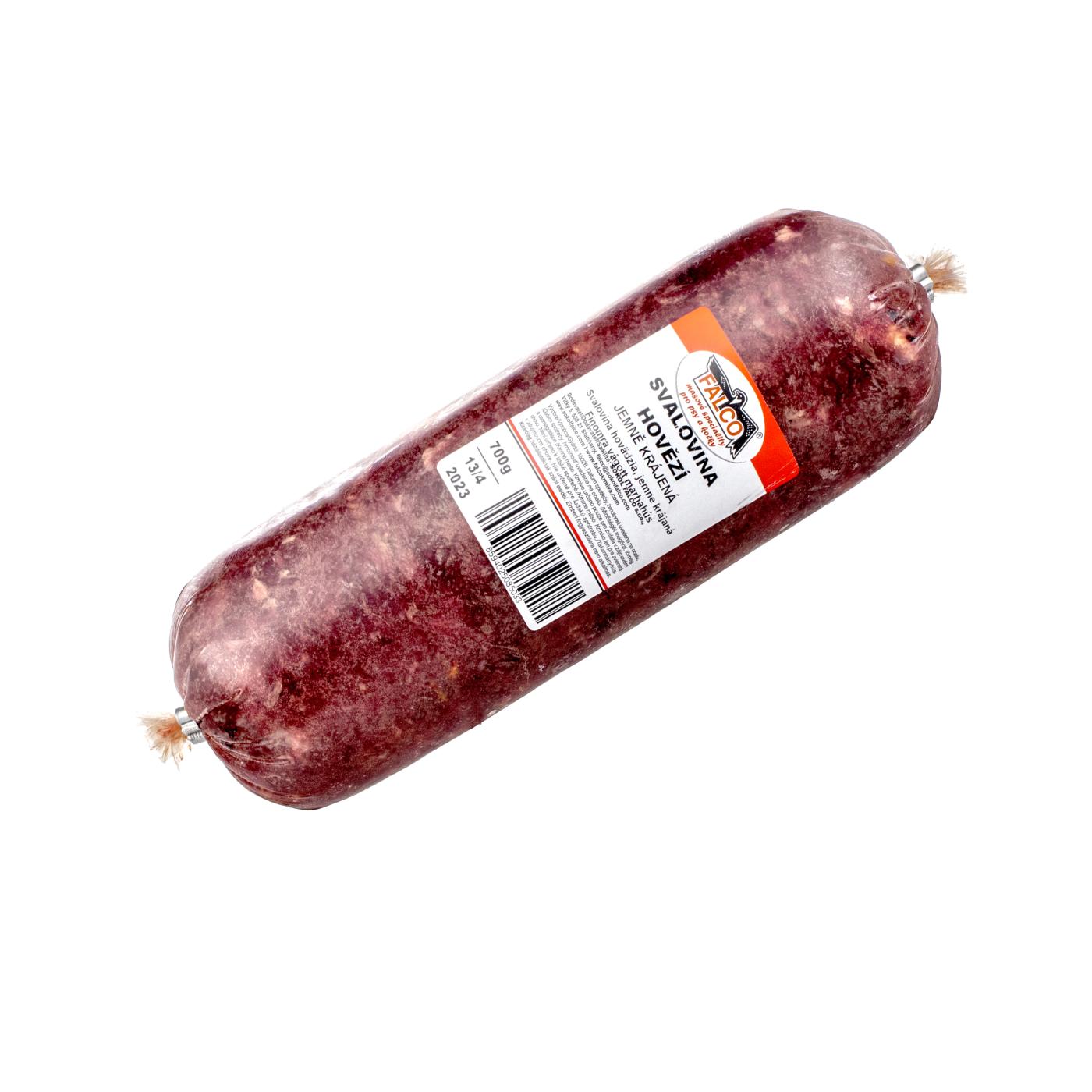 hovězí svalovina jemně krájená pro psy mražené BARF 100% bez konzervantů